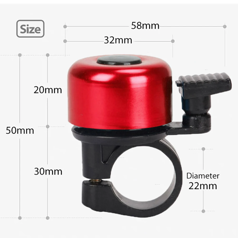 Dual-ring Alloy Bicycle Bell MTB Bike Horn Bike Ring Sound Alarm For Safety Cycling Handlebar Bicycle Call Bike Accessories