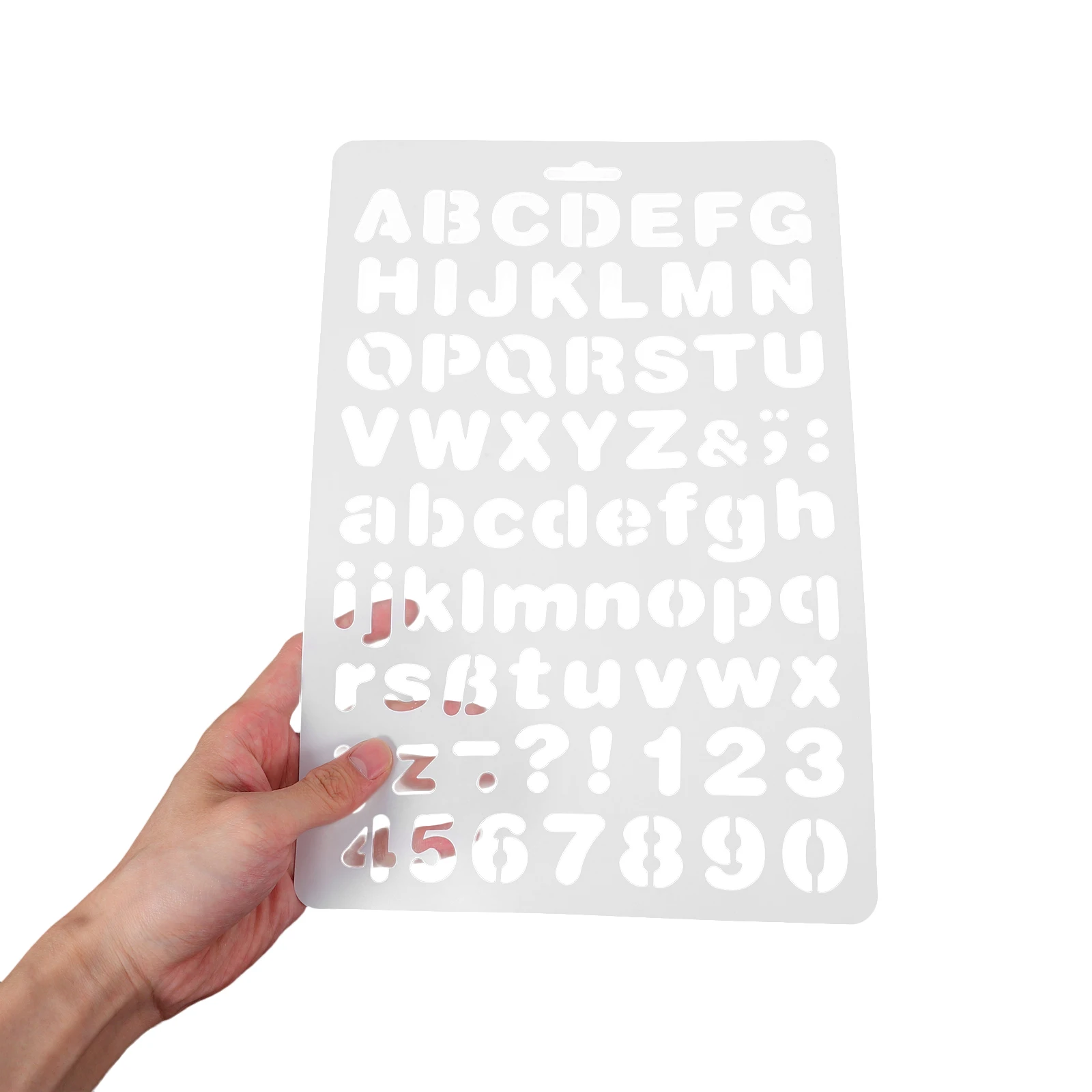 6 قطعة استنسل الأبجدية البلاستيكية القابلة لإعادة الاستخدام قوالب الحروف للرسم على الجدران قماش الخشب سكرابوكينغ الرسم التعليمي #1