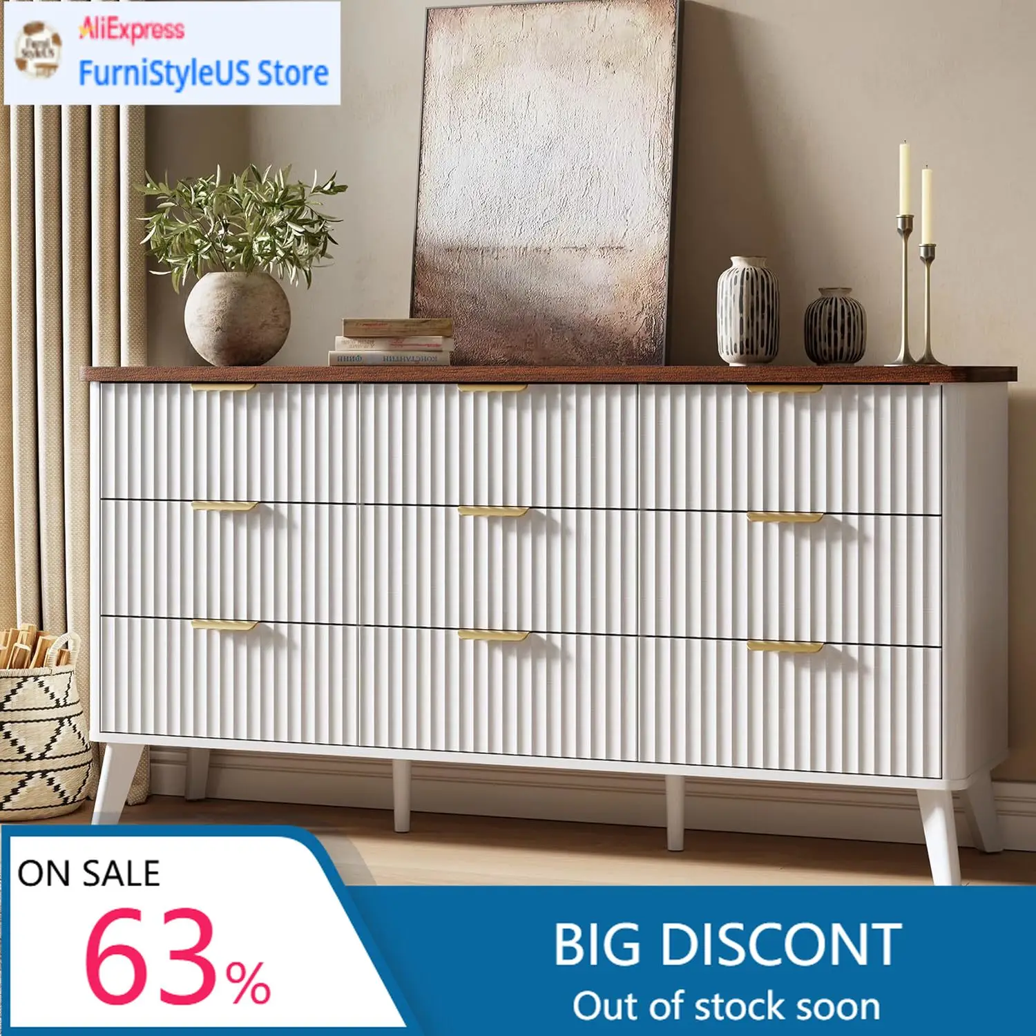 Fluted Dresser For …