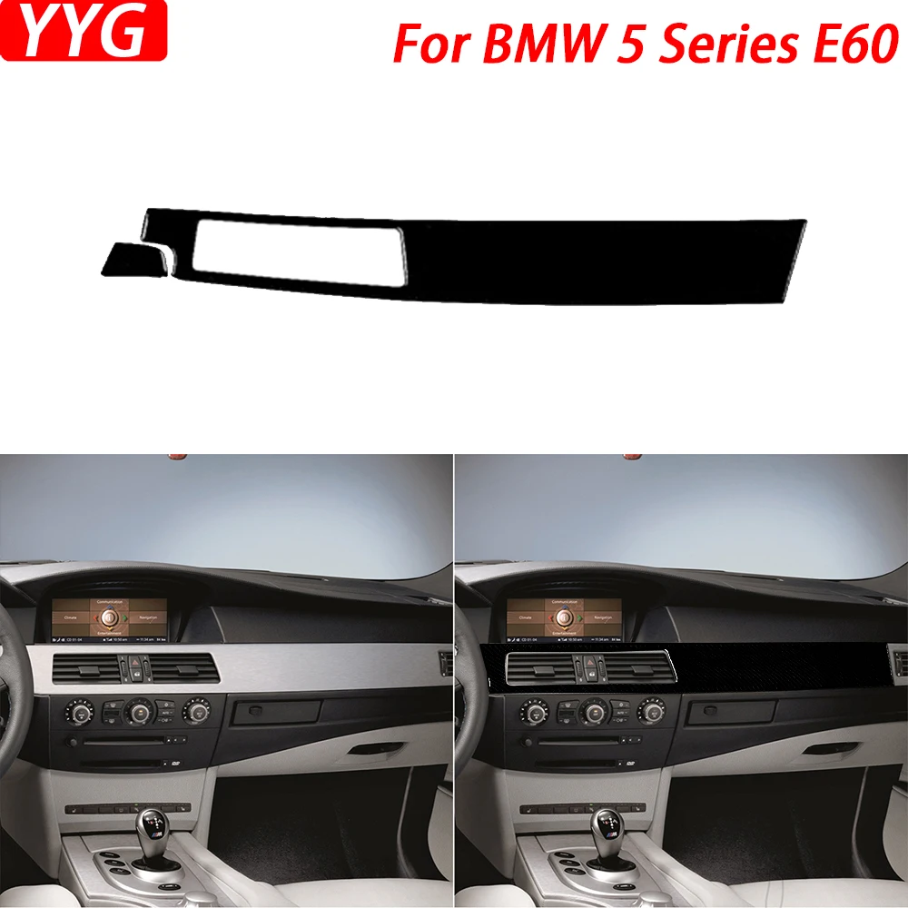 

For BMW 5 Series E60 2004-2007 Piano Black Center Air Outlet Dashboard Panel Decorative Cover Car Interior Accessories Sticker