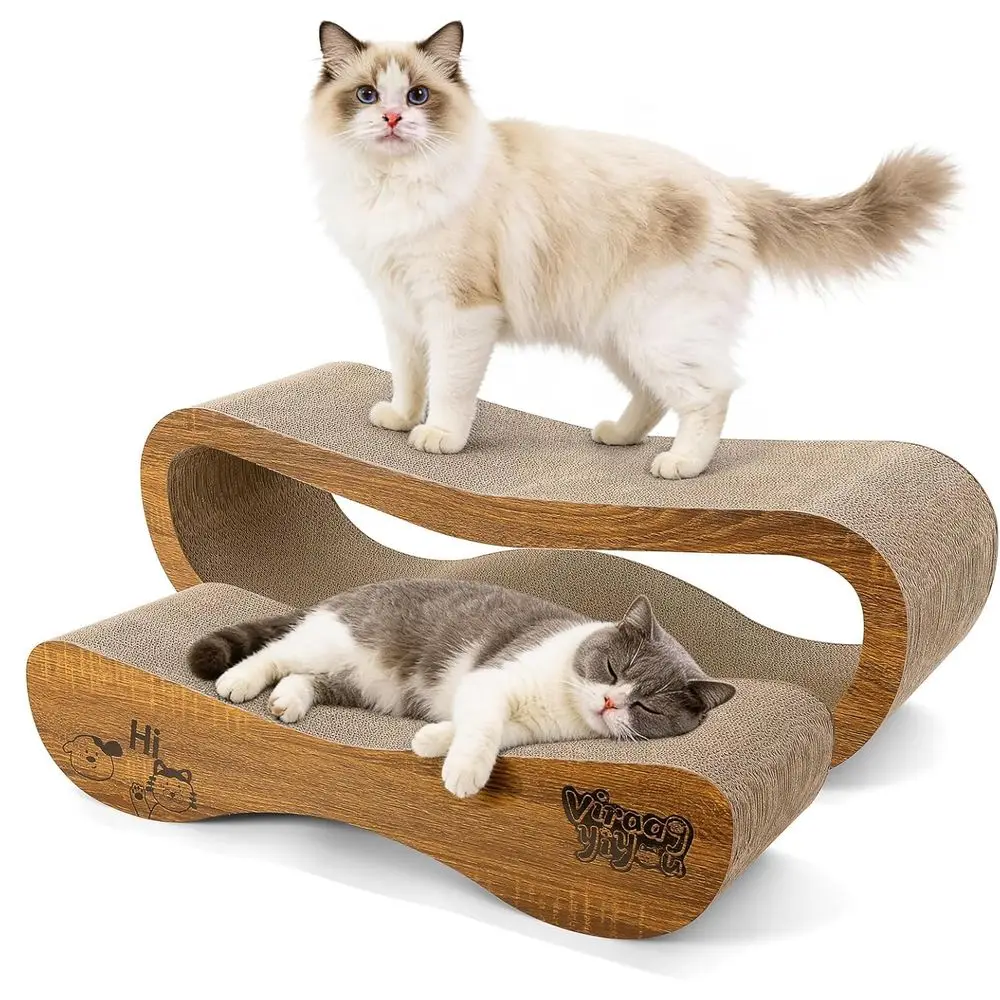 

Scratcher, 2 In 1 Cat Scratch Board for Scraching amp Napping, Cat Scratchers for Indoor Cats Scratching Pad Couch Lounger Card