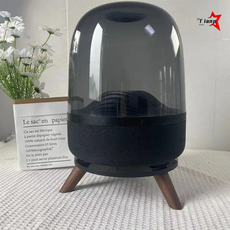 

for Harman Kardon EMBERTON 2/3/4 & SoundSticks 4/5 Speaker Stand Walnut Wood Metal Shock Absorbing Base