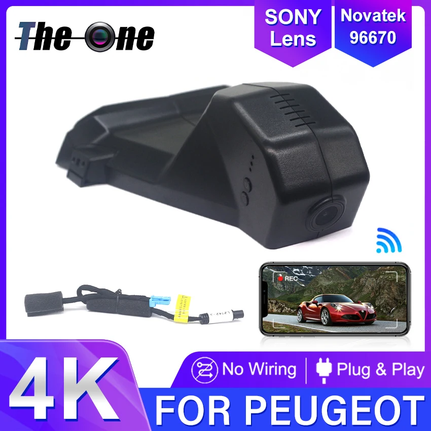 Dash Cam For Peugeot 5008 GT II SUV 3008 4008 17-2023 Dashcam For DS7 Crossback 2019 For Citroen C5 plug in hybrid 19-21 Car DVR