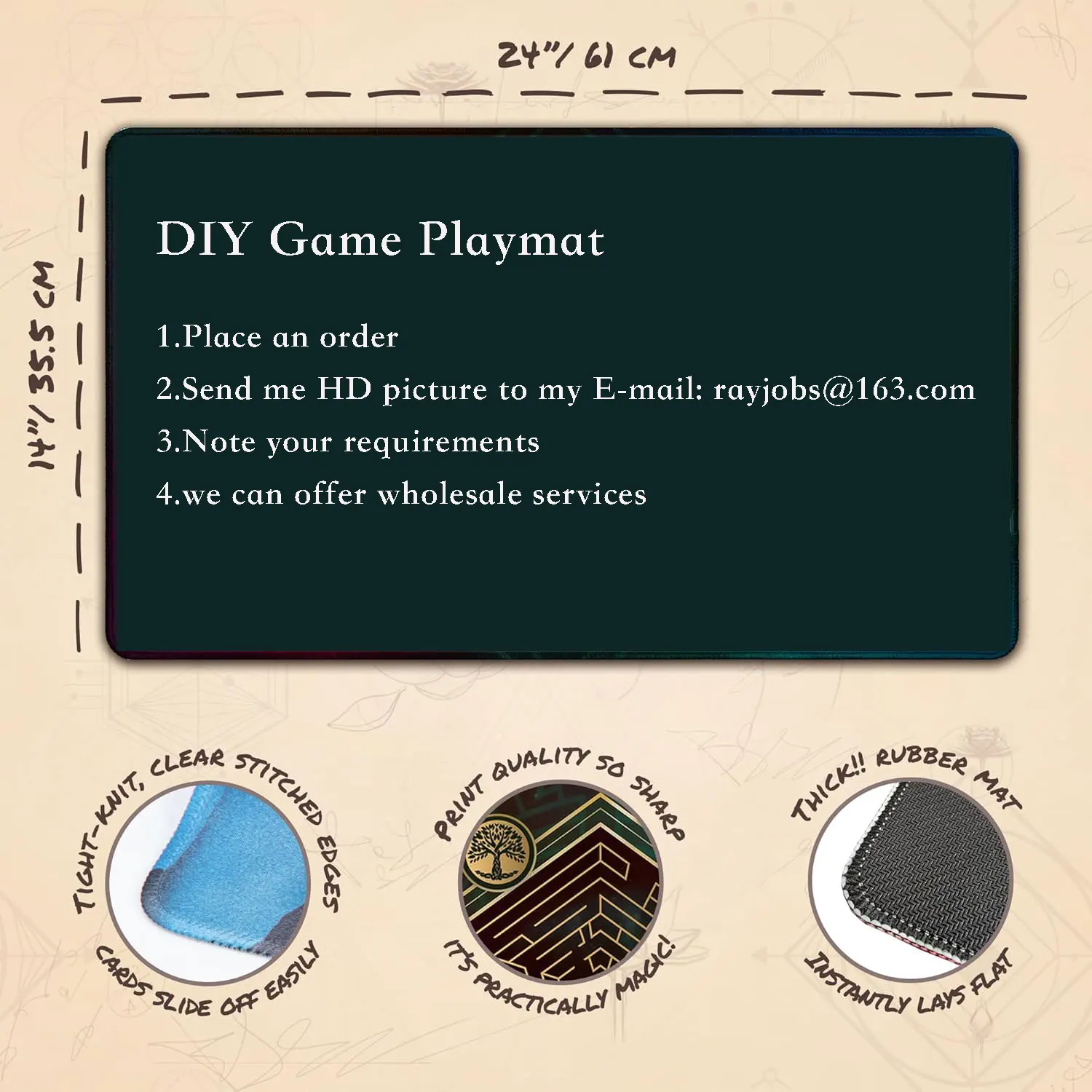 60x35 MTG ماجيك Playmat لوتس الفن عدم الانزلاق المطاط قاعدة قابلة للدوران طوي TCG قائد حصيرة ألعاب الألعاب اكسسوارات #3