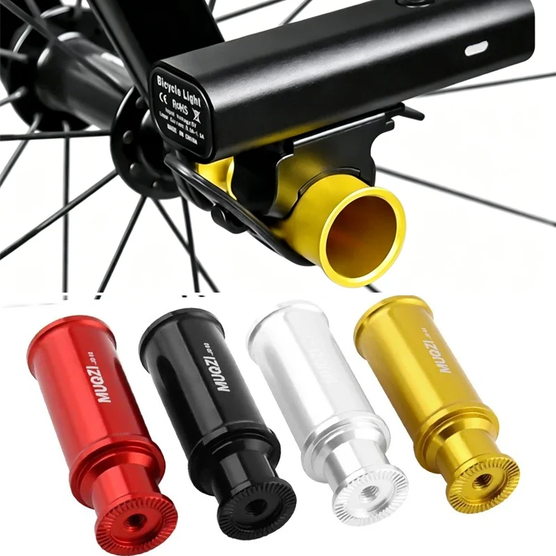 Bicycle Bike Light Mount Holder Flashlight Bracket for Rear Front Wheel M5 Bolt Hole Quick Release Lever  Aluminium Alloy