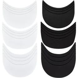 24Pcs 6 Styles Plastic Hat Brim Boards Black Brim Boards White Hat Brim Boards for Peaked Cap Sport Cap Sun Visor