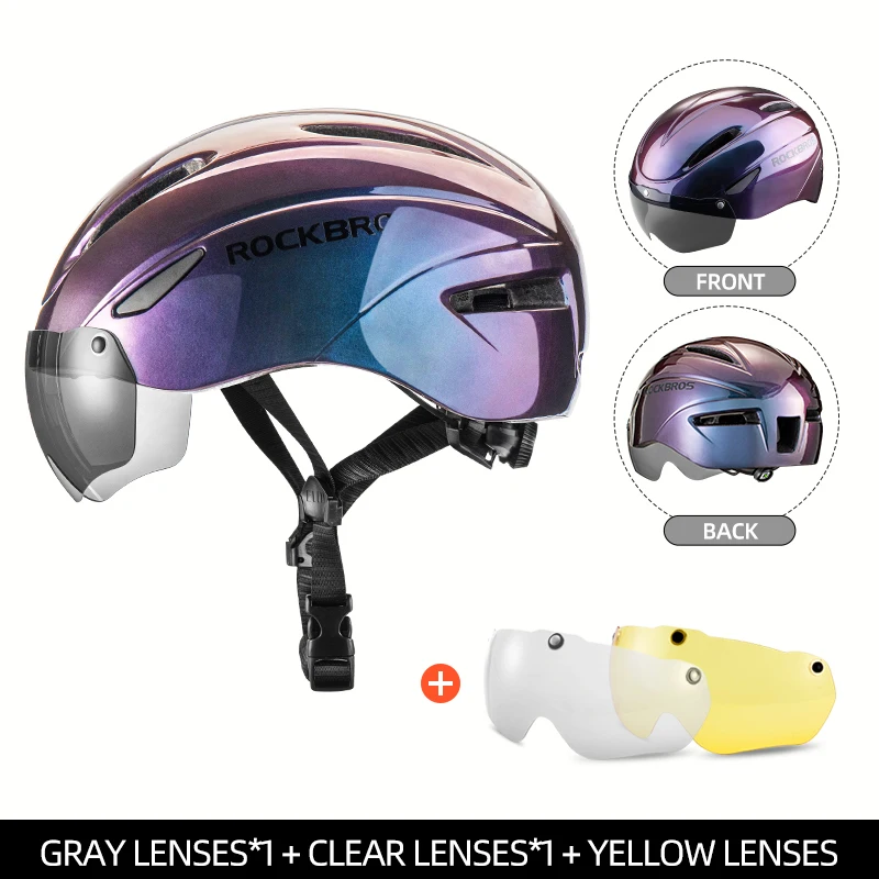 ROCKBROS Fahrrad Helm Radfahren LED Licht Wiederaufladbare Radfahren Helm Mountain Road Bike Helm Sport Sicher Hut Für Mann