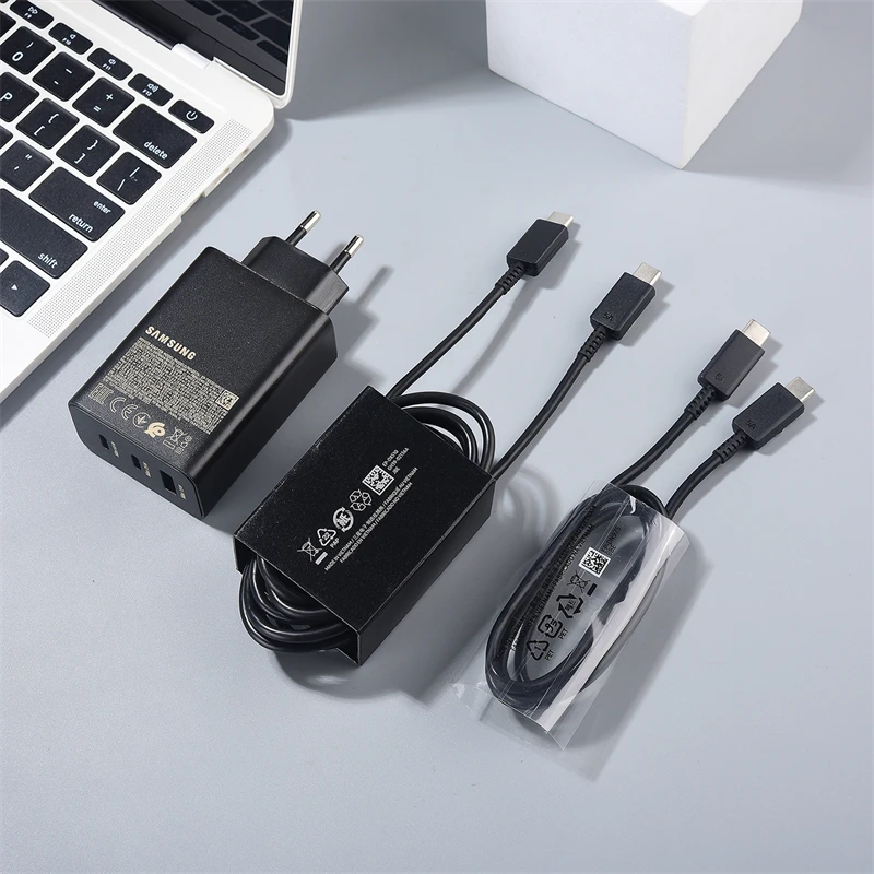 Samsung 65W Ultra Super Fast Charger EU Quick Charge Adapter Dual Type C Cable For Galaxy S25 S24 S23 Plus Note20 Ultra A56 C55 - náhled 6