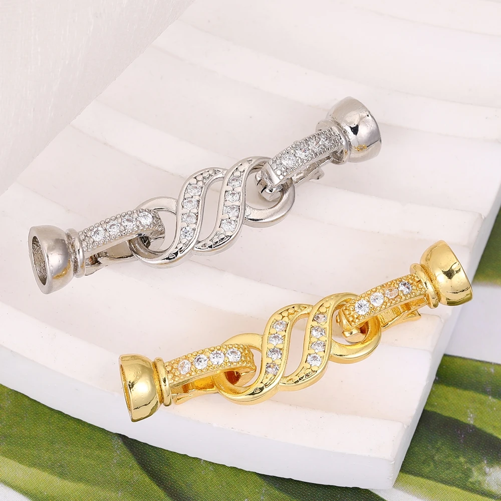 Juya hand gefertigte 18 Karat vergoldete versilberte kreative Verschlüsse Schlösser Verschlüsse Zubehör für DIY Handarbeiten Perlen Perlen Schmuck herstellung – Detail 15