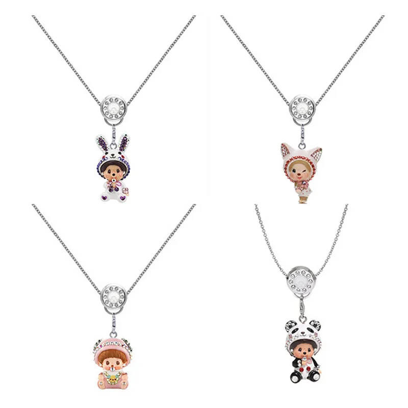 

Новая модель: Милый кулон Микки Маус, цепочка на ключику в виде панды, модный брелок-украшение, специальный подарок для девочки на День святого Валентина и Рождество