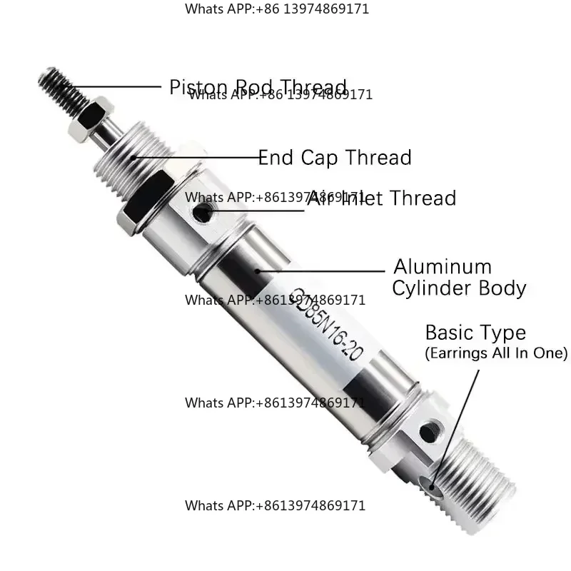 ISO pneumatic cylinder C85 Air Cylinder Standard Double Acting Single Rod CD85N C85N bore10 12 16 20 25 Stroke 10-225mm
