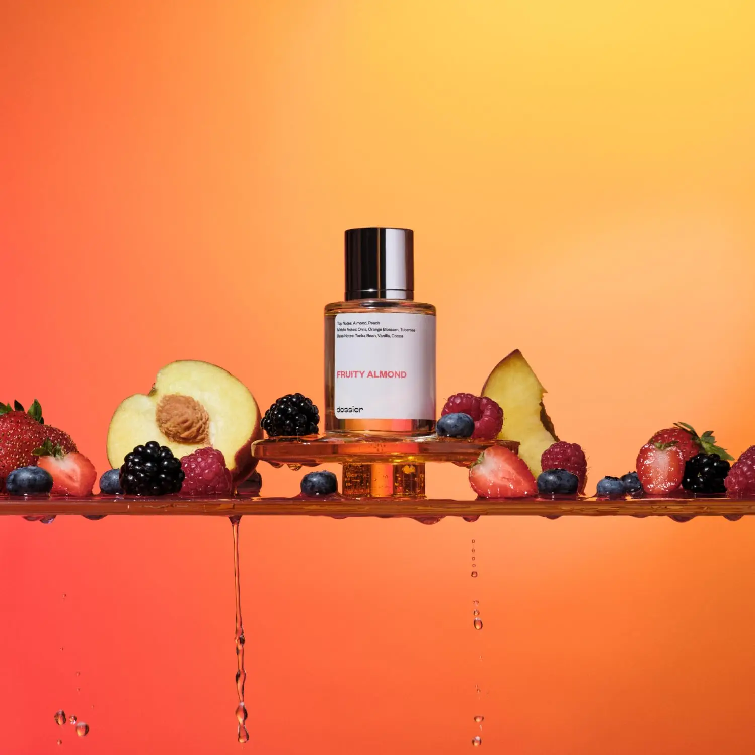 Dossier Fruity Almond - عطر نباتي فاخر ونظيف للنساء، رائحة ذواقة خالية من البارابين، 1.7 أونصة