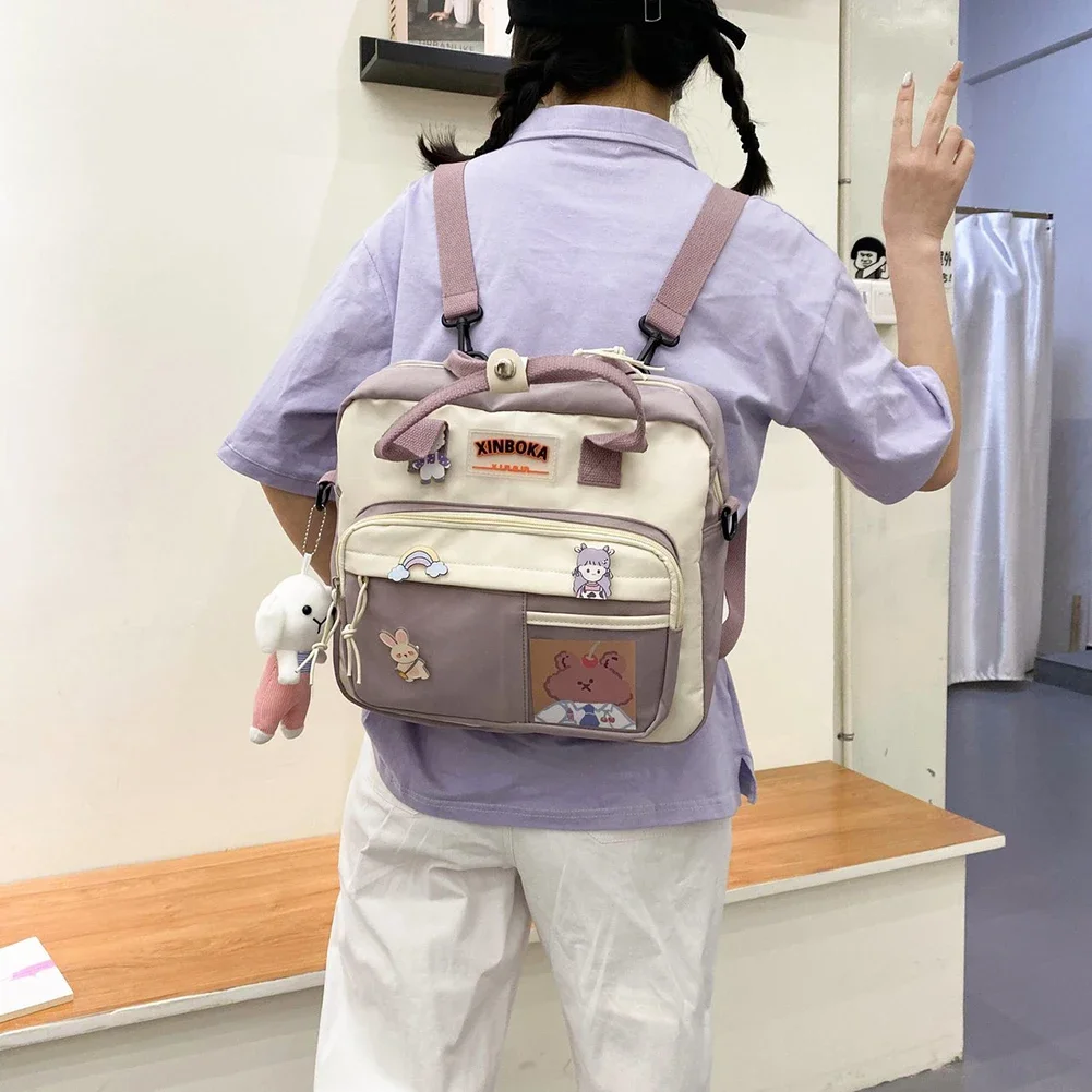 2023 borsa da donna Messenger stile coreano zaino femminile College grande capacità Kawaii spalla studente scuola zaino borse