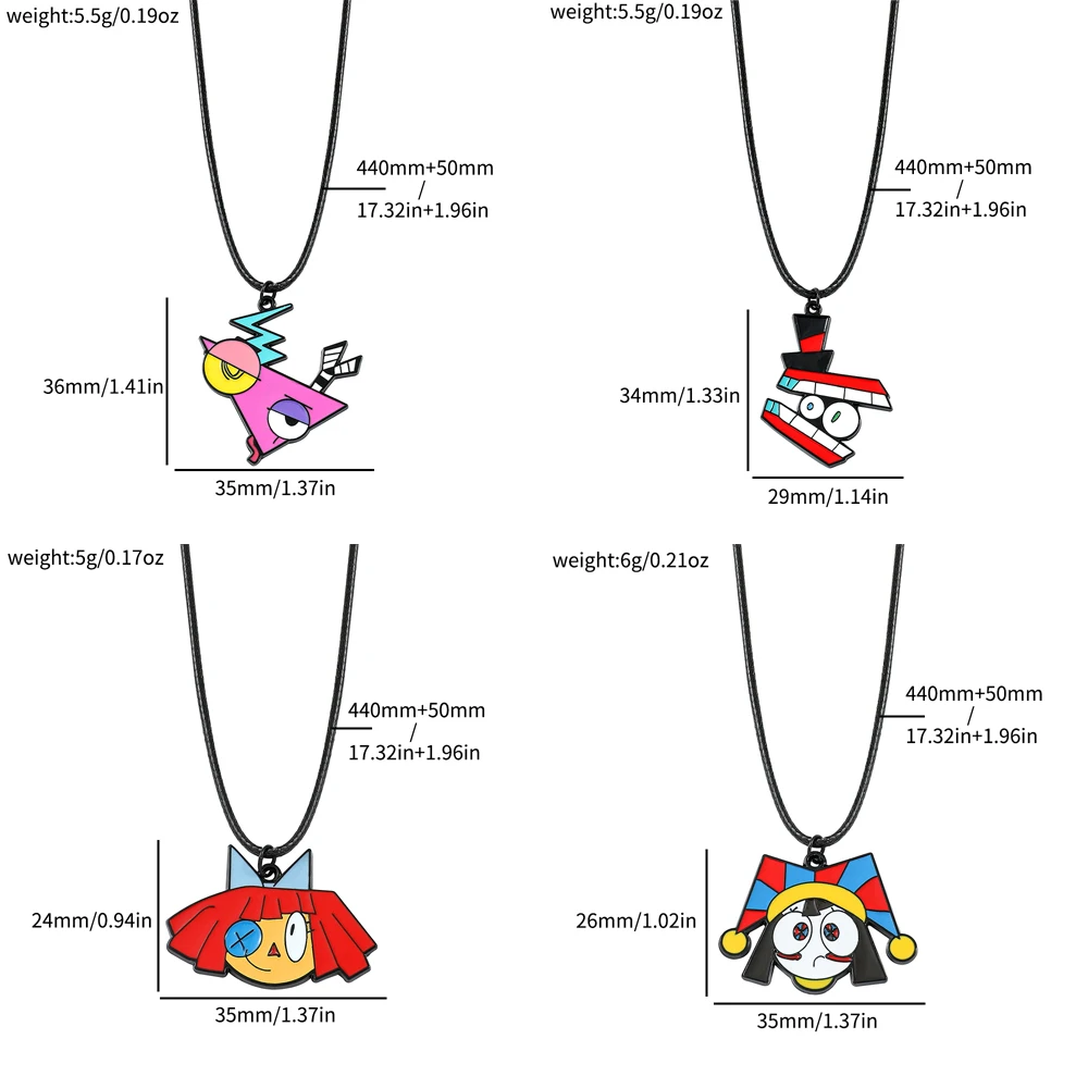 Fashion Necklace The Amazing Digital Circus Necklaces Game Peripheral Cartoon Clown Pendants Kids Studengts Toys Birthday Gifts