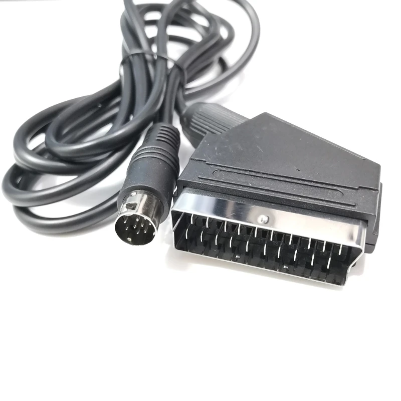 Cable adaptador SCART OFC RGB/RGBS 1,8 m para consola juegos MD2, Cable Scart RGB 9 pines V Pin/C Pin, consola