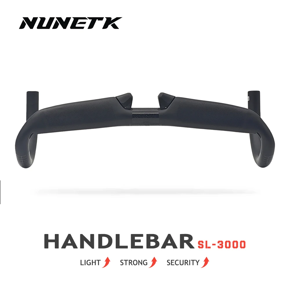 

NUNETK SL3000 Карбоновый дорожный руль для велосипеда UD, матовый, с внутренней прокладкой, ручка для шоссейного велосипеда, расклешенная кабина, 2-градусные детали для велосипеда