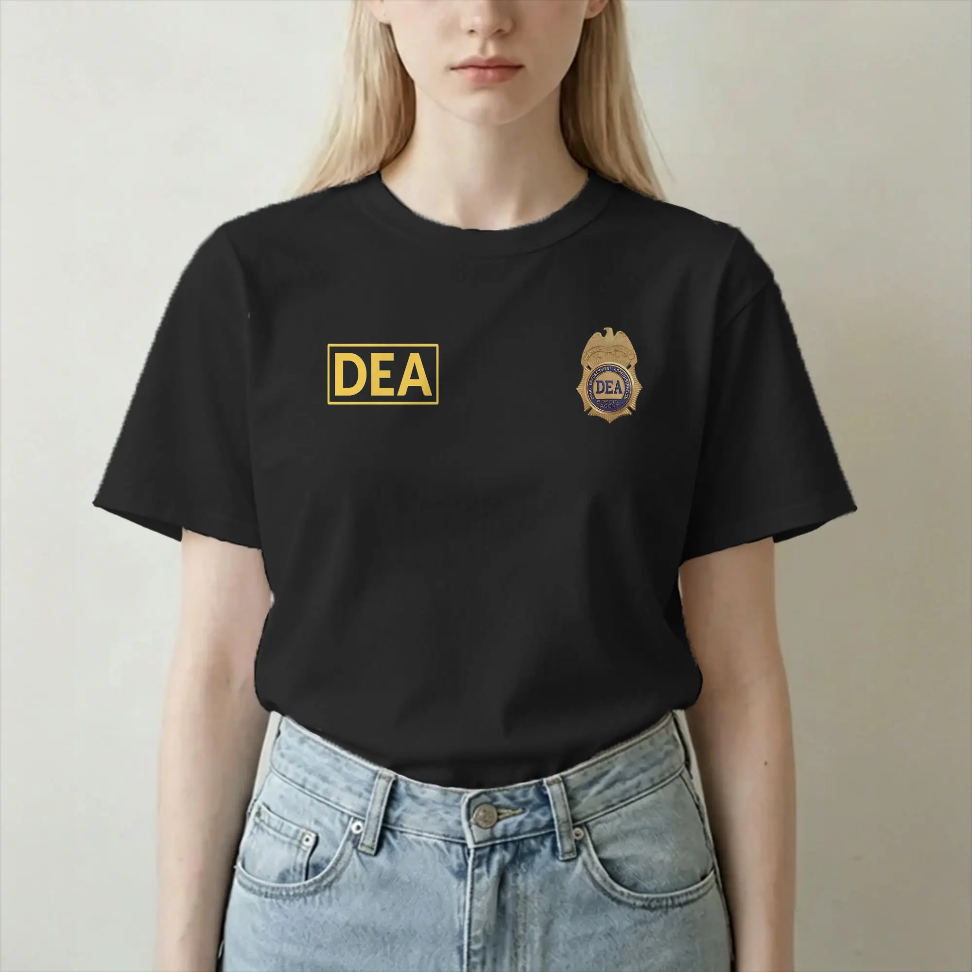 DEA America Federals Interdiction Agency Men Women T Shirt  Unique Tee Shirt O Neck T-Shirt Cotton Graphic Printed Clothes
