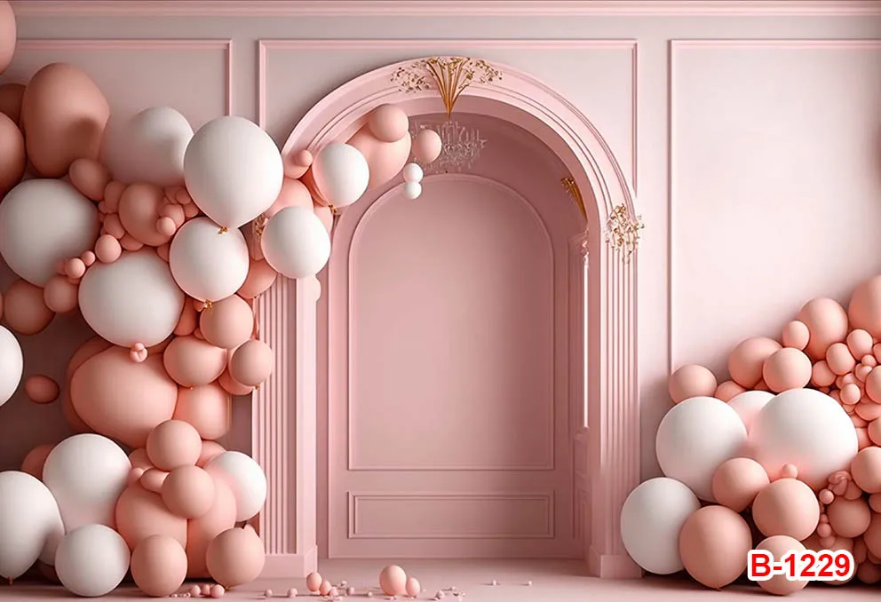 Fondos de tema rosa para fiesta de cumpleaños de niñas, globos de boda, decoración Interior, Fondos personalizados, estudio fotográfico, pancarta