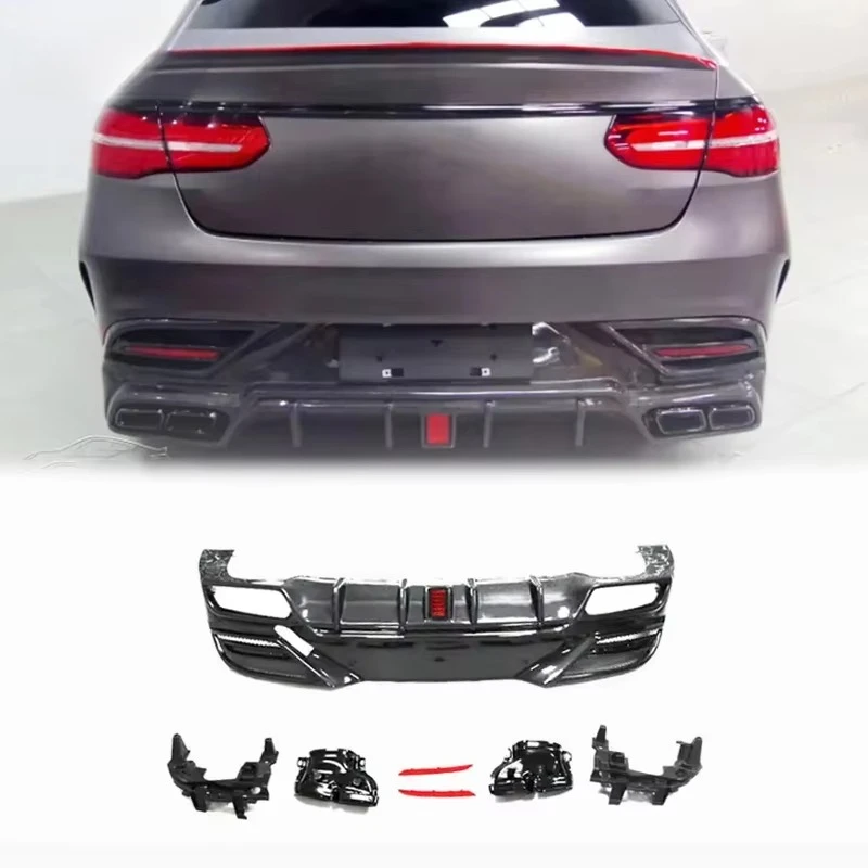 

XDS Best SellingCar Modified Body Kit Carbon Fiber Rear Bumper Lip Diffuser Spoiler With LED Light