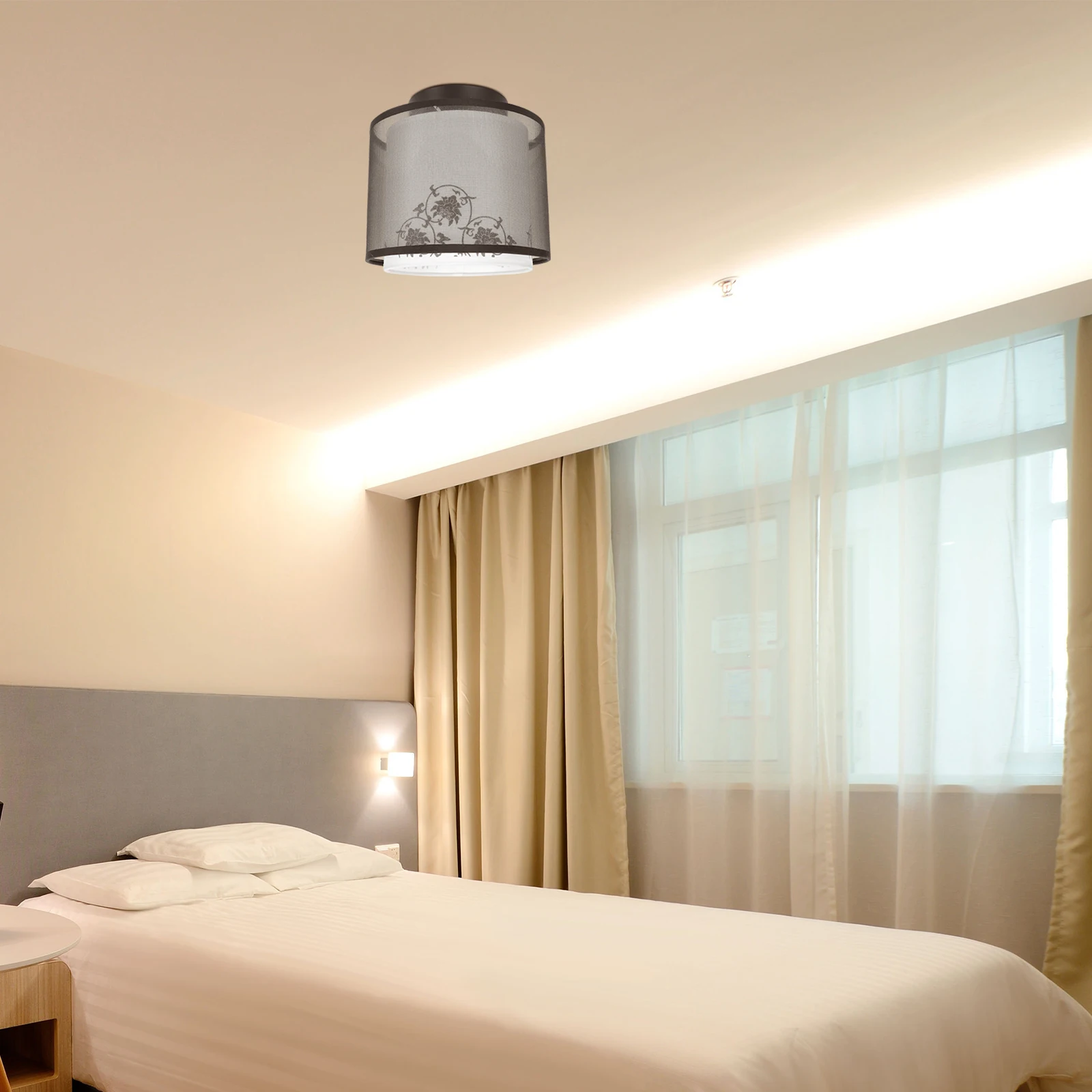 

Ceiling Lamp Modern Simple Round LED Light Fixtures for Bedroom Hallway Decor Close to Wall Warm Lighting Effect Good Texture