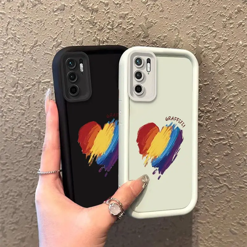 Note10 Graffitl Love Phone Case For Redmi Note 11 11S 10S 10T 10Pro 9 T 9S 9Pro 9Pro 8 8Pro 7 7Pro 7S Shockproof Soft Cover