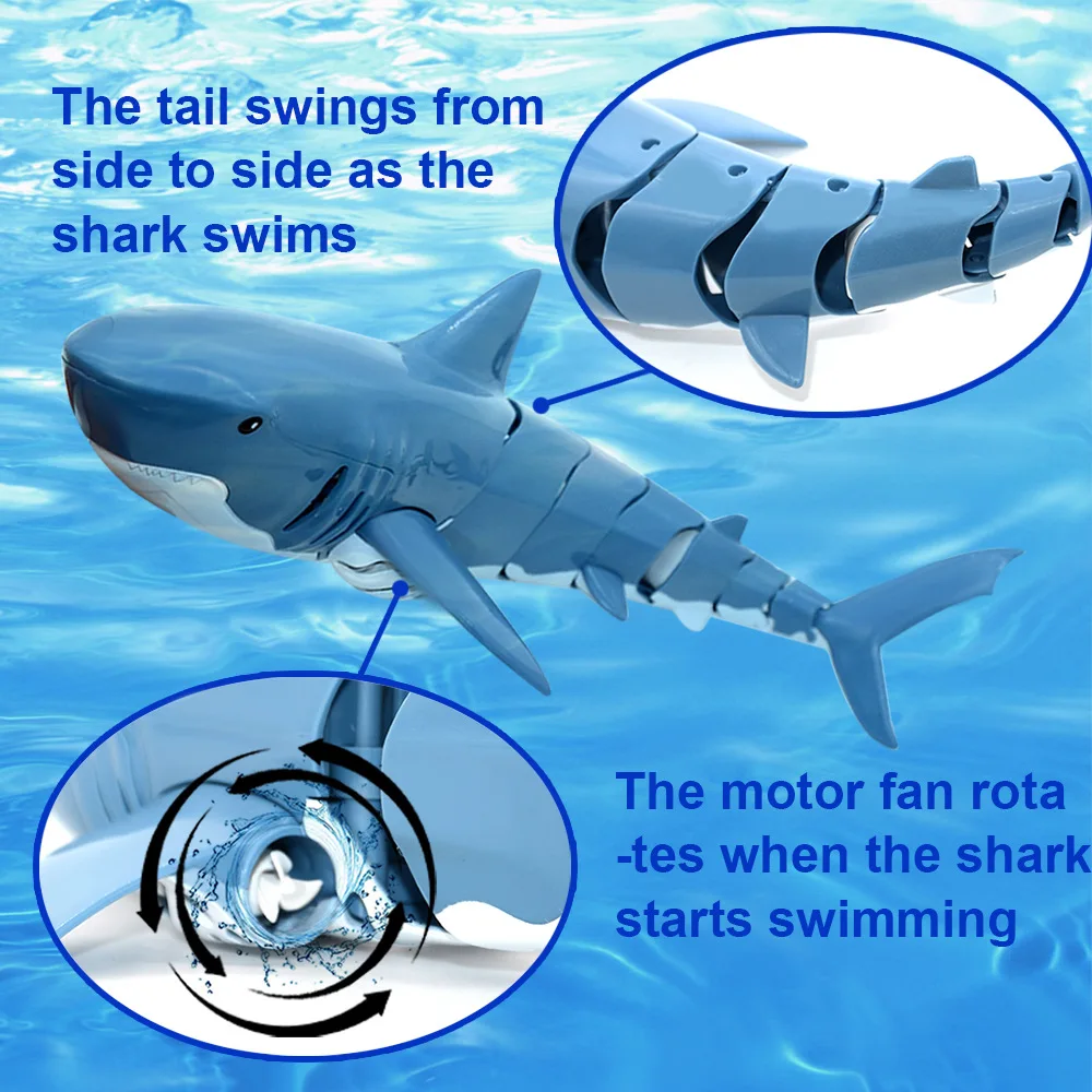 Remote Control Shark Toy Robots RC Animals Electric Sharks Children Kids Toys for Boys Summer Swimming Pool Water Cars Ship Fish