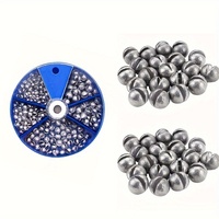 205pcs Fishing Weights Sinkers, Lead Split Shot Weights, Removable Round Fishing Sinkers, Fishing Accessories