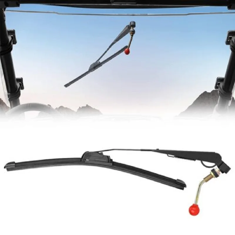 Universal Manual Wiper Kit Hand Operated Front Windshield Wiper for Agricultural Vehicles ATVs UTV Car Wipe Kit 450/400mm