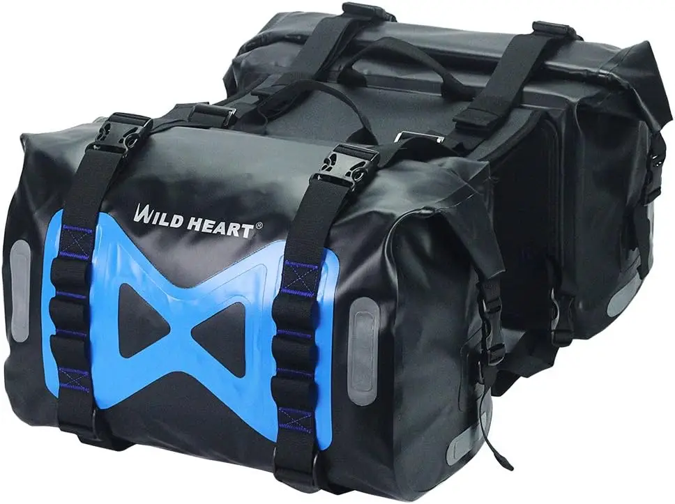 

Waterproof Motorcycle Saddlebag 50L Tank Side Bag for Adventure Riding