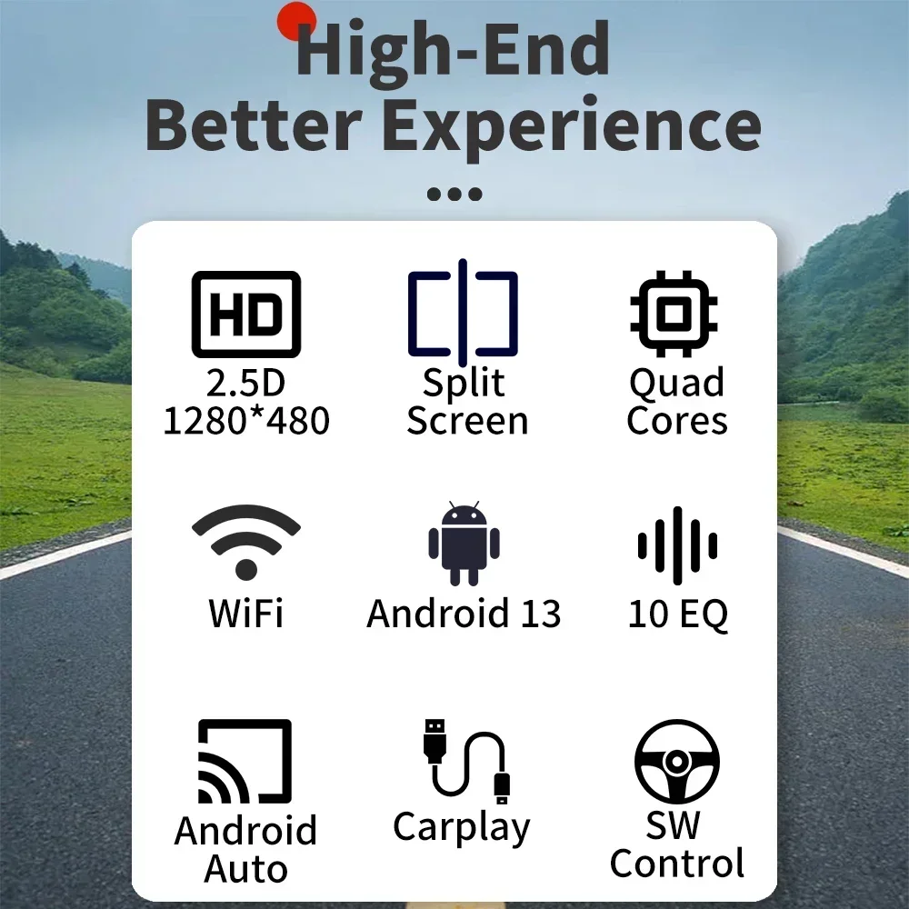 6.86 "شاشة ستيريو Carplay الوسائط المتعددة لتويوتا هايلكس 1998-2004 1 الدين راديو السيارة أندرويد رئيس وحدة Autoradio لتحديد المواقع والملاحة #4