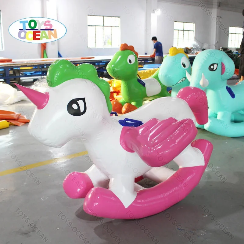 Factory Customized Wholesale Inflatable Water Play Game sealed Inflatable Horse Rocking Horse Rodeo Rocking Ride Floating Toy