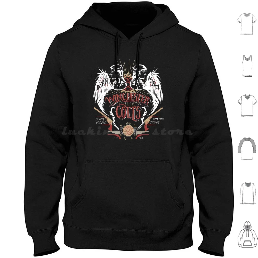 Winchester Colts Hoodies Long Sleeve Supernatural Winchester Tv Sam And Dean Sam Dean Supernatural Supernatural