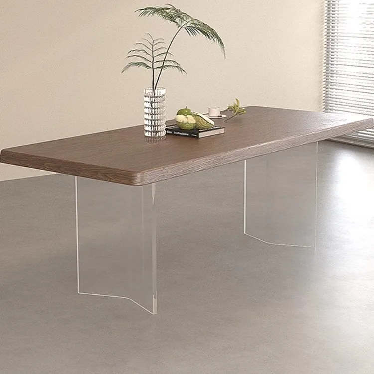 V word acrylic table legs black transparent gradual change color desk water ripple bracket support legs table feet bar base