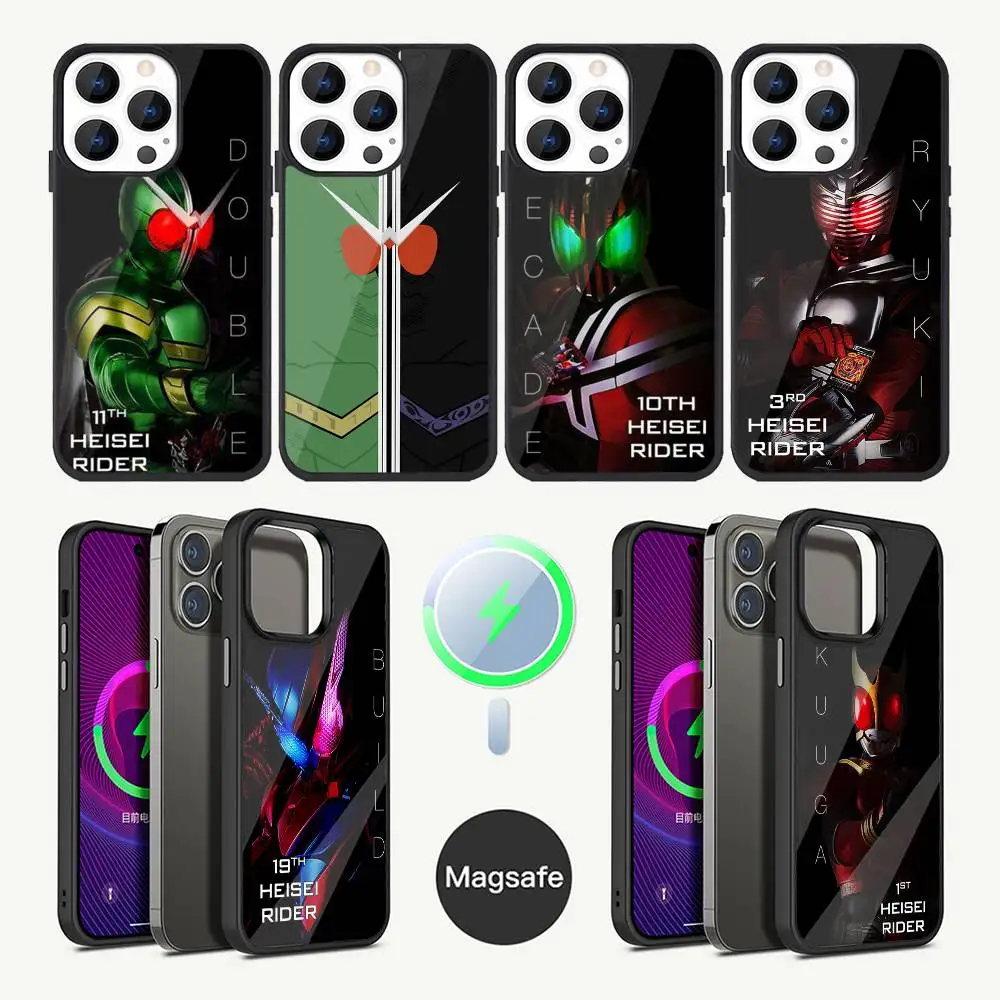 

K-Kamen Rider Phone Case For iPhone 17,16,15,14,13,12,11,Plus,Pro,Max Mini Magsafe Magnetic Wireless Charging