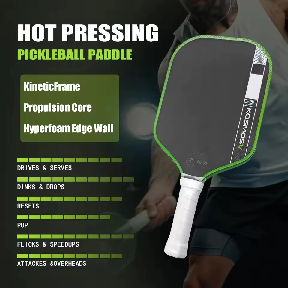 WNONSO PERSEUS PRO V Professional Carbon Fiber Pickleball Paddle, Gen5 Honeycomb Core, USAPA Certified Elongated Shape, Pro Spin