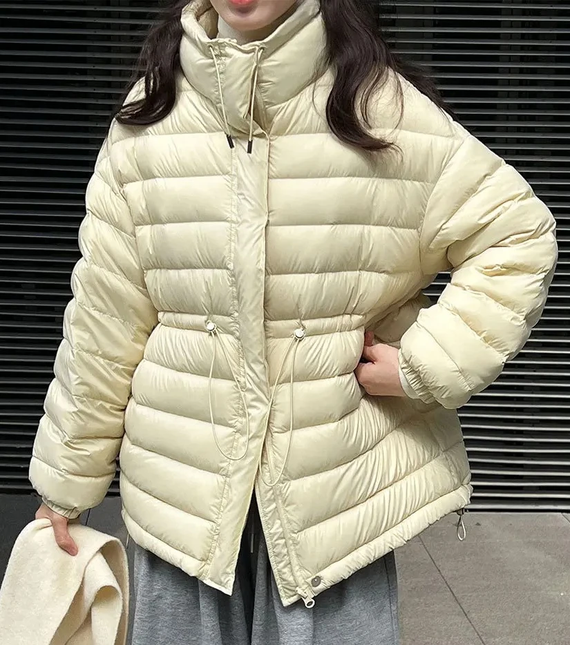 2026 Winter New Women's Down Jacket Commuter Loose White Duck Down Jacket