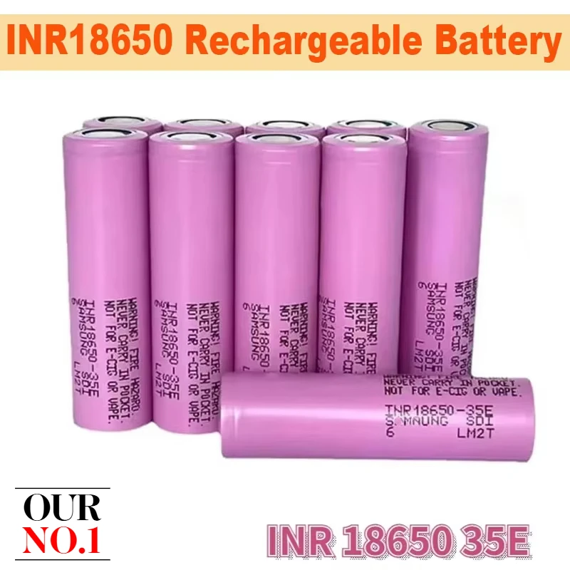 1-20 Pieces 2024 100% Original Best Selling INR18650 35E 20A Discharge 3.7V 3500mAh Li-ion Screwdriver Batteries