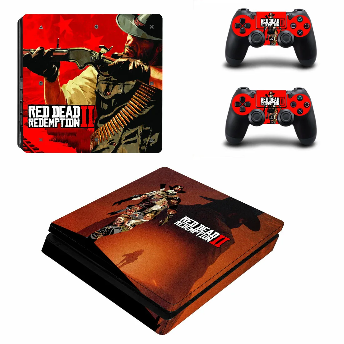 Red Dead Redemption 2 PS4 Slim Skin Sticker Decal Cover Protector For Console and Controller Skins Vinyl