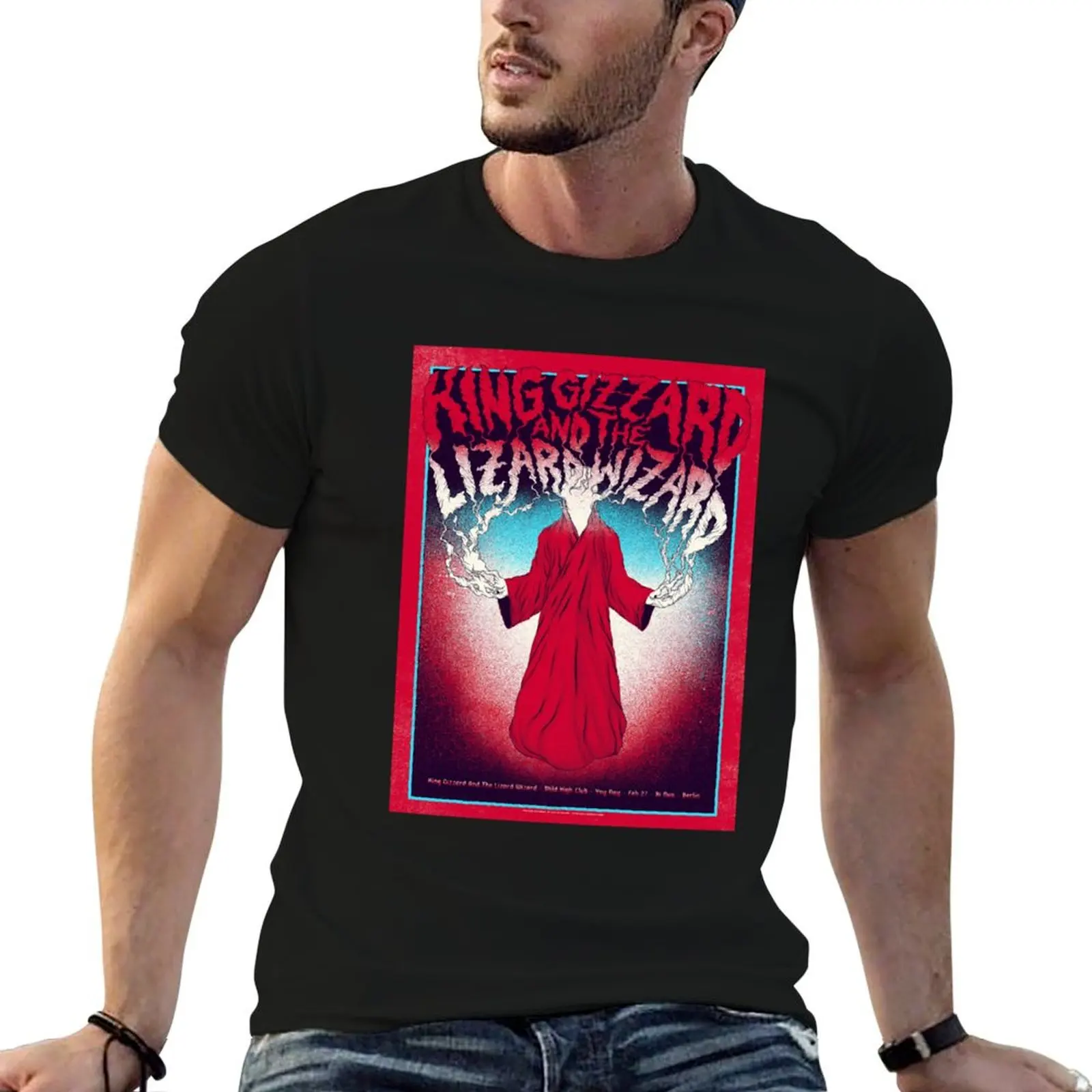 Laminated Denim The Lizard Wizard Music Rock Gift Fan T-Shirt Holiday Outdoor T-Shirt