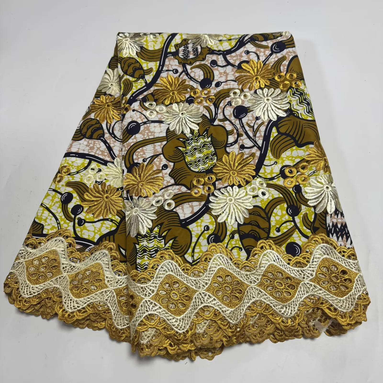 

Восковая ткань, хлопковая африканская ткань с большим воском, блестящая ткань с гипюром, шнурная ткань Анкара, восковая ткань с принтом, батик, кружево хорошего качества