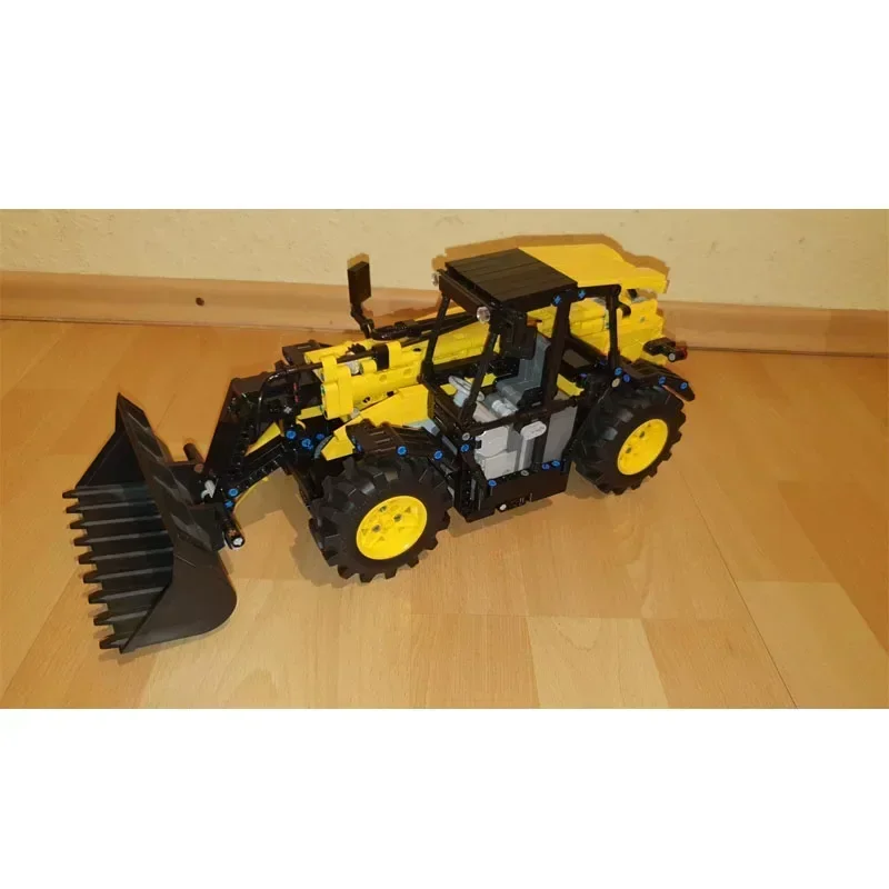 MOC-34753 Yellow New Construction Site Farm Front Loader Bulldozer Building Block Model 1401 Parts Birthday New Year Toy Gift