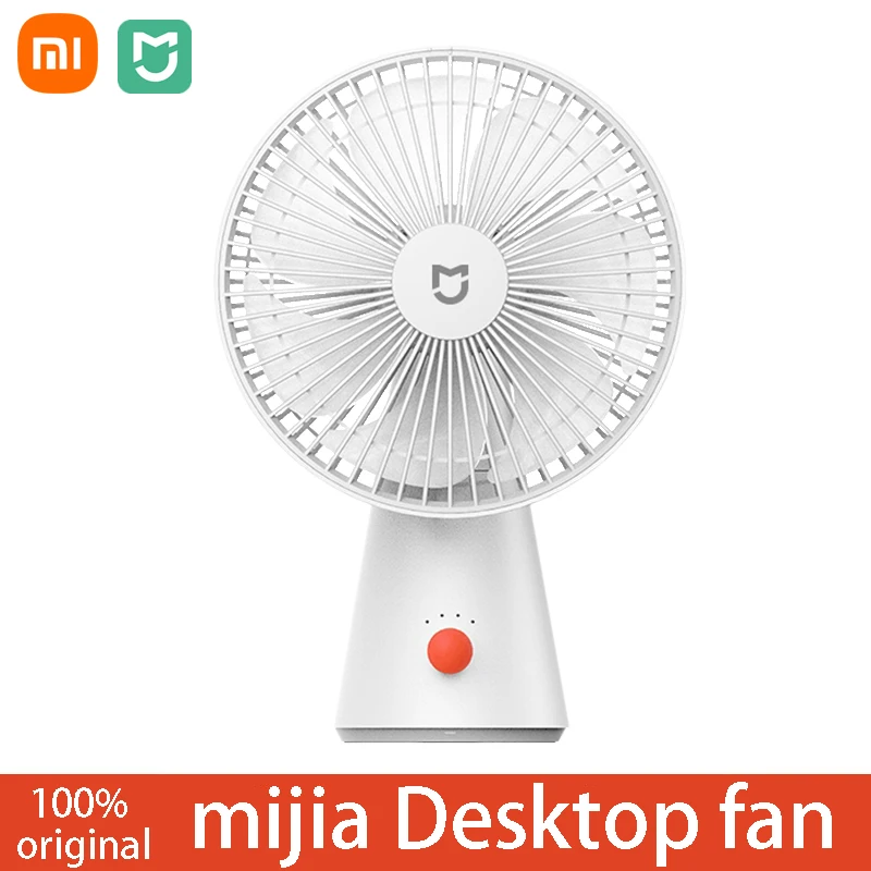 Xiaomi Mijia Desktop Fan Handheld 2in1 Portable 4000mAh Battery Type-C Rechargeable 7 Fan Leaf 4 Gear Wind Fan Home and Office