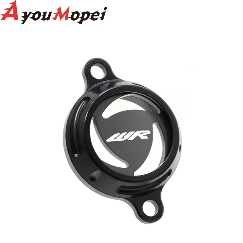 WR LOGO Engine Oil Filter Cover For YAMAHA WR450F WR250F WR 250F WR 450F Motorcycle Accessories Clearness Cap