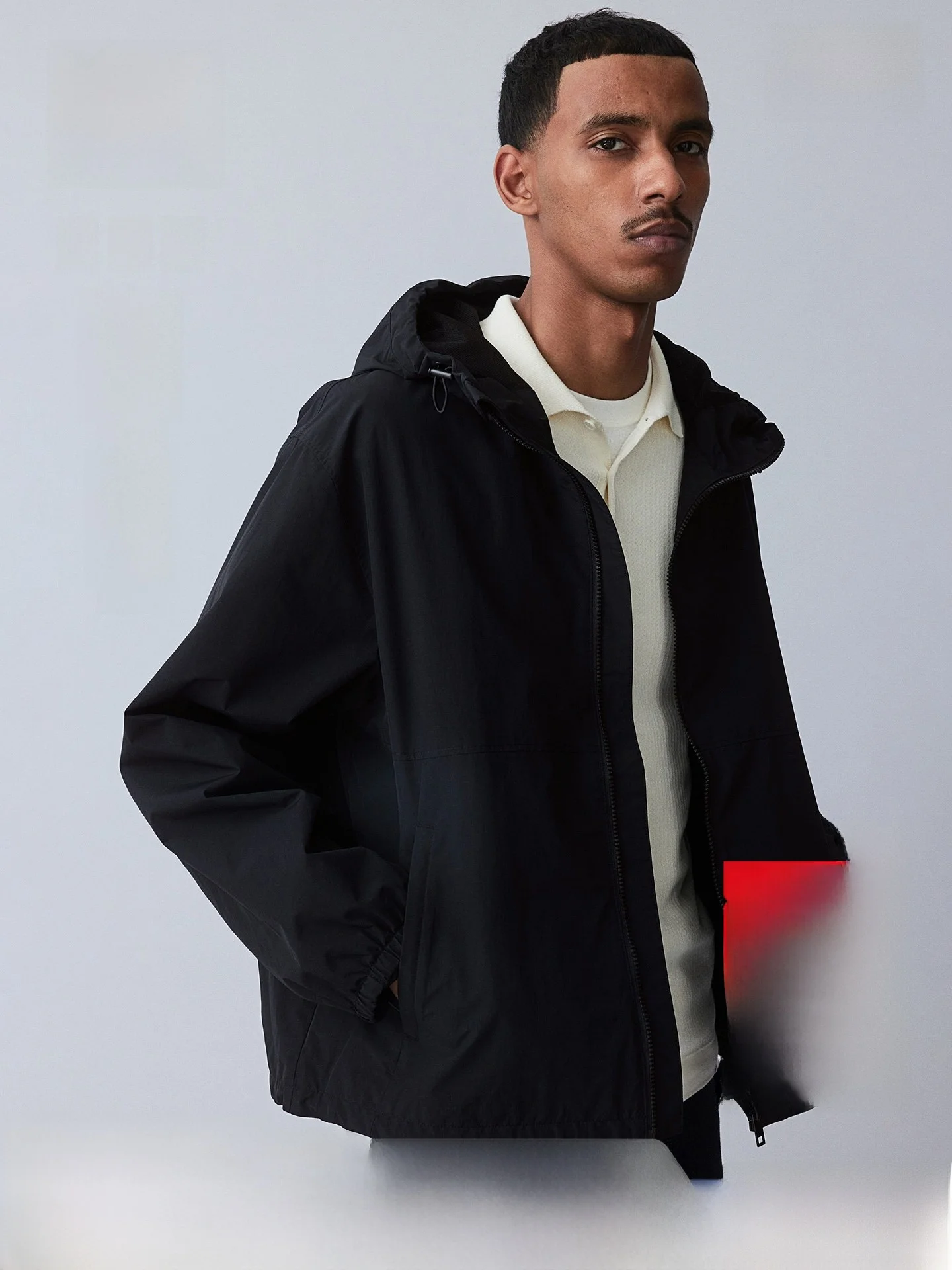 

Men's Outdoor Climbing Jaet HM Spring Windproof Hooded Collar Zipper Casual Nylon Fiber Stand Fit Universal Casual Sle