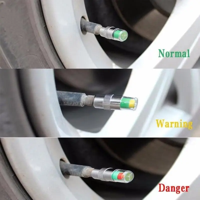 Multiple Color Display Tire Check Cap For Immediate Pressure Change Notification 