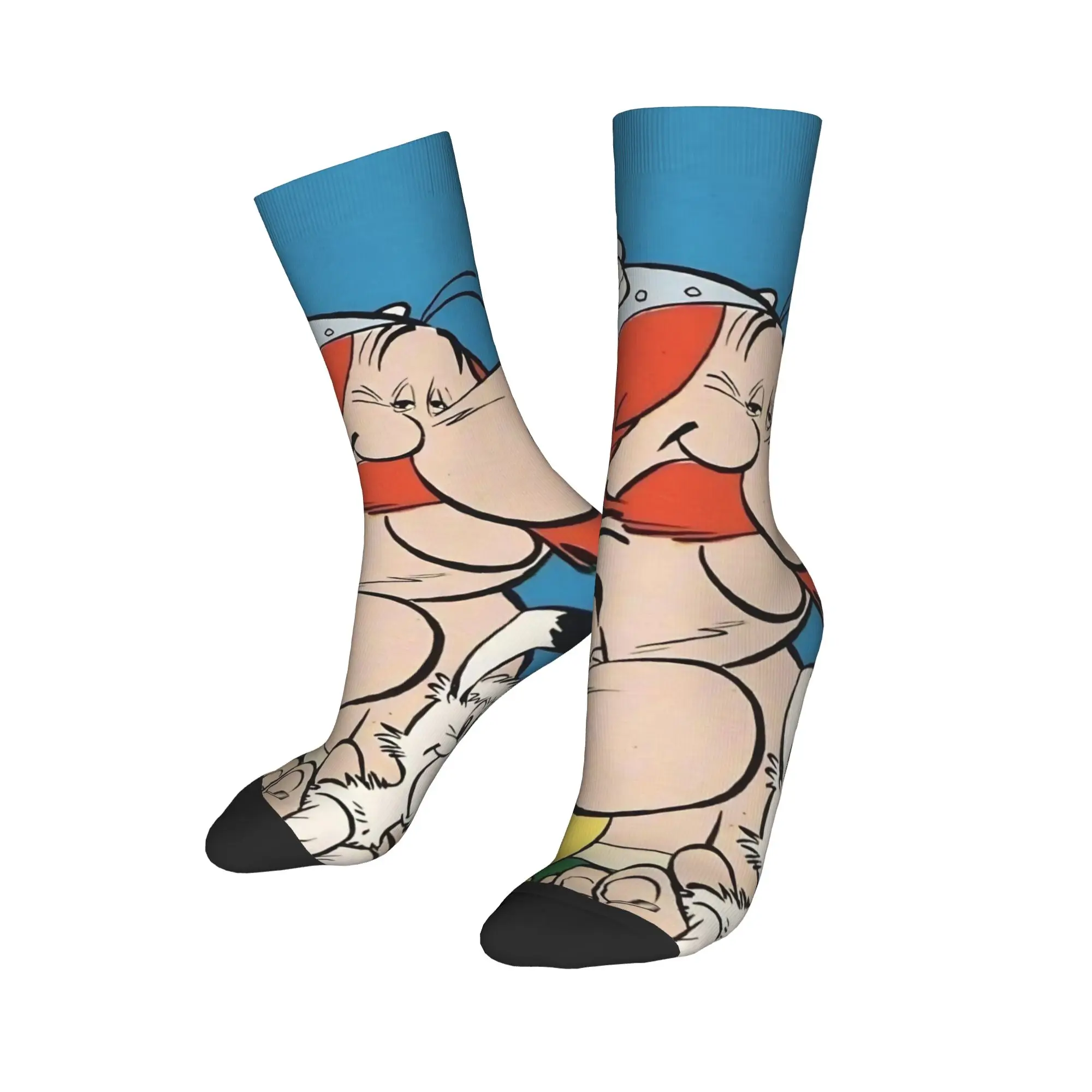 جوارب أستريكس وأوبليكس جوارب ربيعية عصرية للنساء والرجال جوارب ناعمة جرافيك خارجية مضادة للانزلاق #3