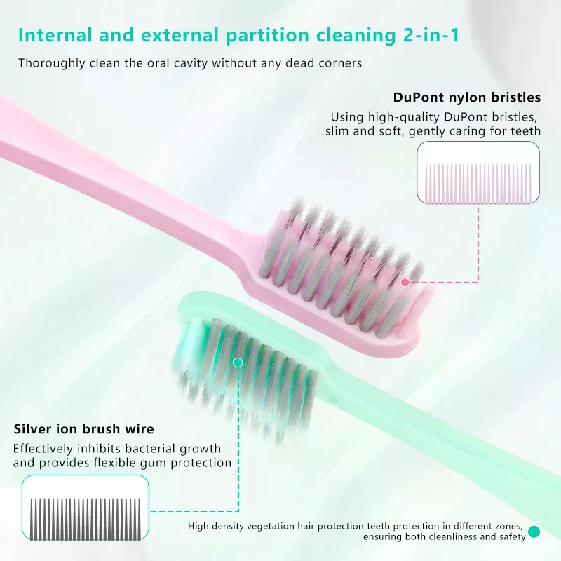 /ACR/Silver Ion Small Head Toothbrush Portable U-shaped Soft Bristled Toothbrush For Cleaning Oral Care Folding