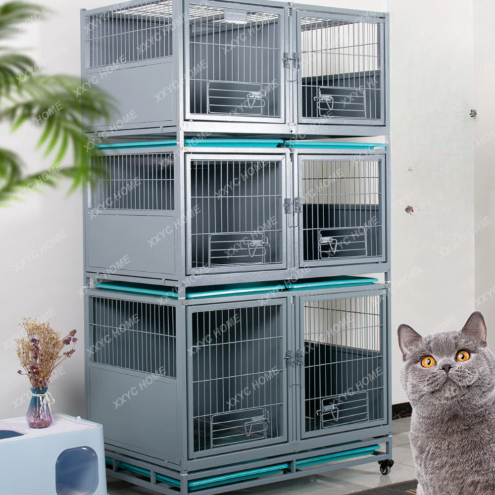 Pet Shop Foster Cage Isolation Dog Crate Cat Display Cage Indoor Commercial Glass Cat Cabinet Foster Care