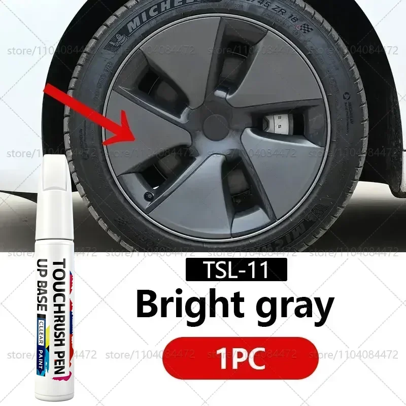 Car Wheel Hub Paint Pen For Tesla Model 3 Y X S Rim Scratch Repair Marker Waterproof Touch Up Pen Silver Matte Black Matte Grey - view 6