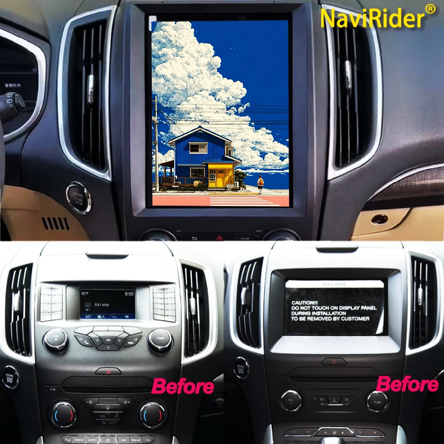 Y Car Radio Touch Screen Multimedia Video For Ford Edge 2015-2019 Android Auto Car Intelligent Systems Speakers Carplay BT GPS
